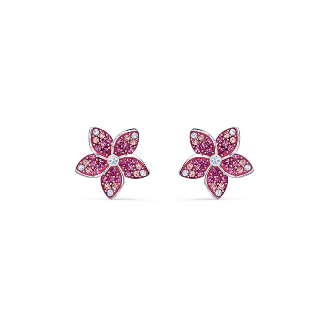 Swarovski Tropical Flower Ohrstecker, rosa, rhodiniert - 5519254