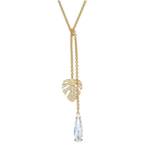Swarovski Tropical necklace, white, gold plated - 5519249