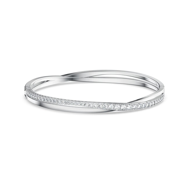 Swarovski Twist Rows Armband, weiss, rhodiniert - M5565210