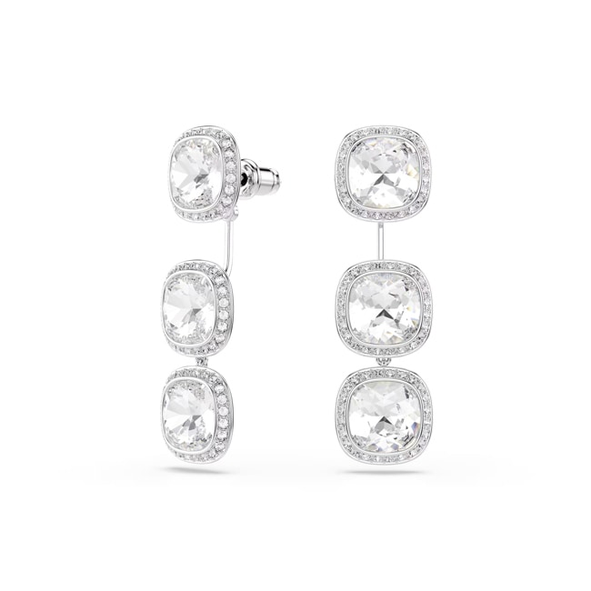 Swarovski Una Angelic Drop-Ohrhänger Kissen Weiss rhodiniert - 5754342