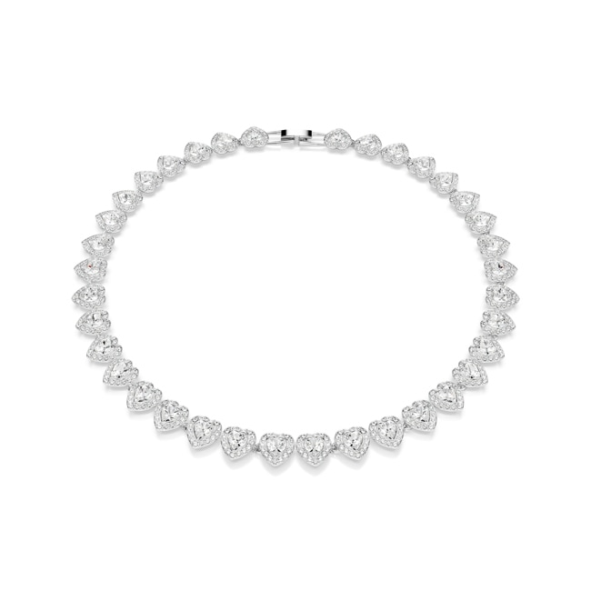 Swarovski Angelic Tennis Halskette Herz Weiss rhodiniert - 5720857