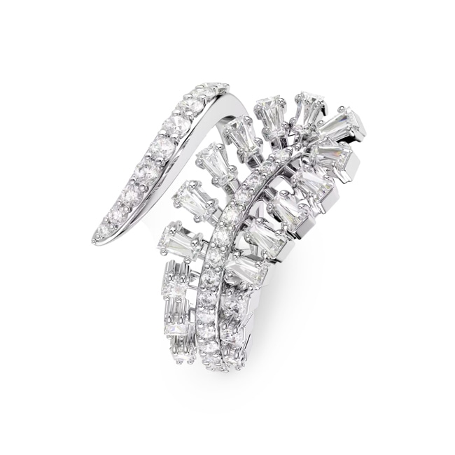 Swarovski Vienna Ring Mixed Cuts Feather White Rhodium plated - M5757835