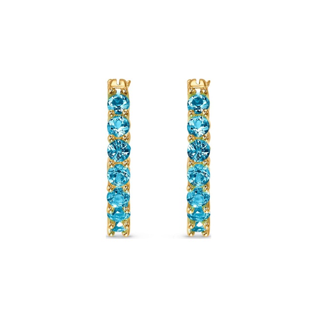 Swarovski Vittore Kreolen, türkis, vergoldet - 5514357