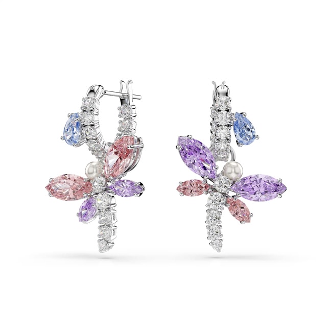 Swarovski x Ariana Grande Drop Earrings Dragonfly Rhodium plated - 5749185