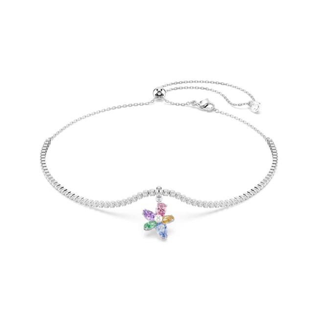 Swarovski x Ariana Grande Choker Flower Multicolored Rhodium plated - 5749189