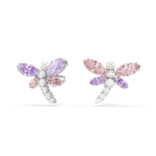 Swarovski x Ariane Grande Stud Earrings Dragonfly Rhodium plated - 5737371