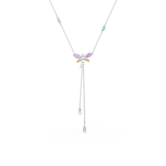 Swarovski x Ariana Grande Y-Necklace Dragonfly Rhodium plated - 5749183