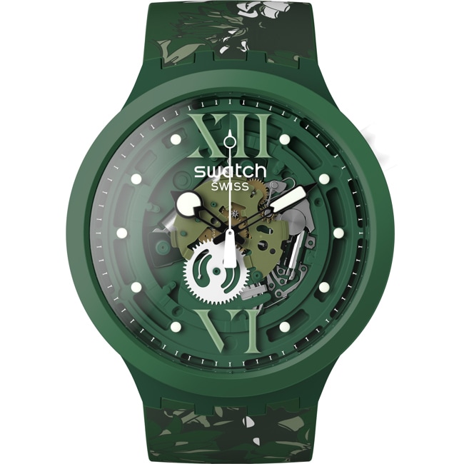 Swatch Big Bold Biosourced Camoflower Green - SB05G104