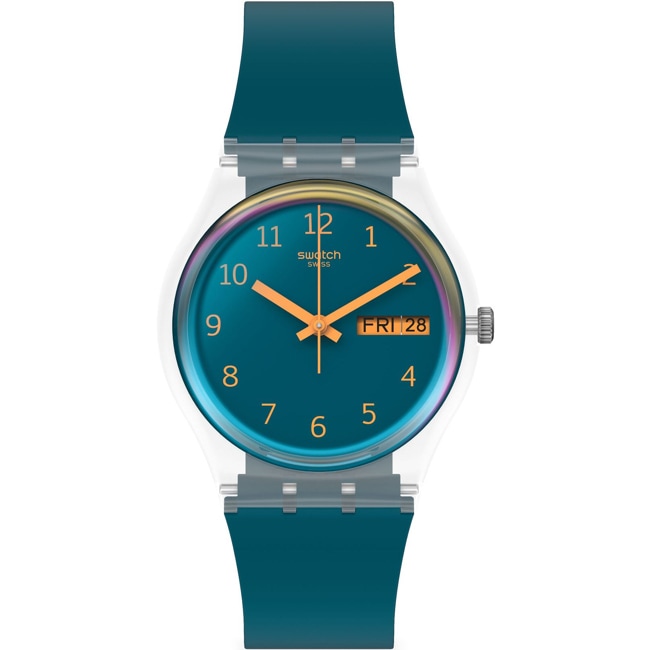 Swatch Original 34 Blue Away Day Date - GE721
