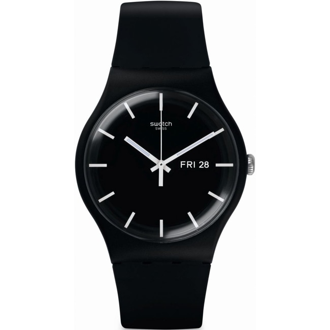 Swatch Original 41 Mono Black Day Date - SUOB720