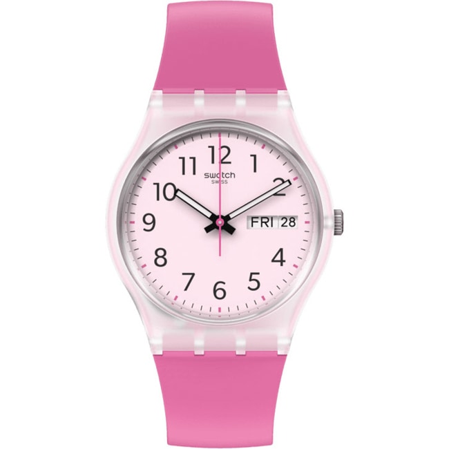 Swatch Original 34 Rinse Repeat Pink Day Date - GE724