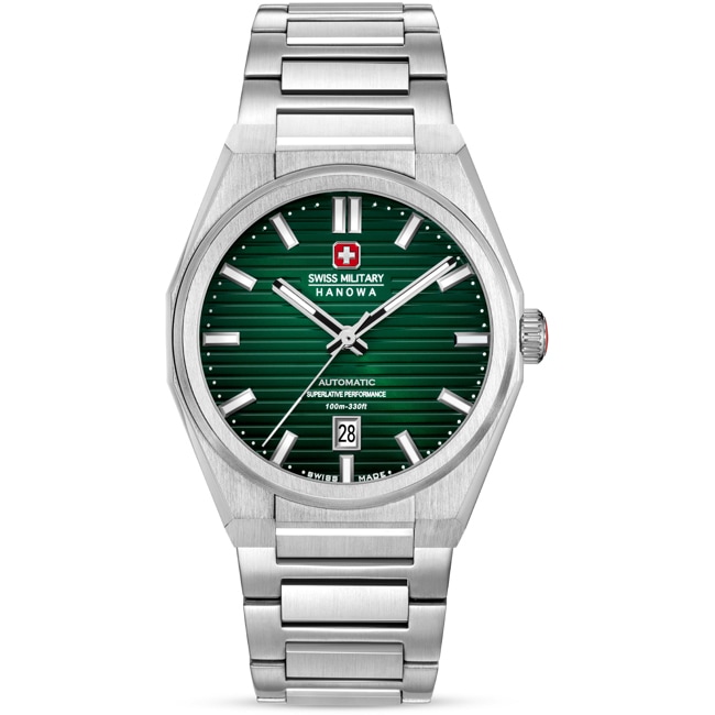 Swiss Military Hanowa Avalanche Automatique Date Argenté / Vert - SMWGL0006902