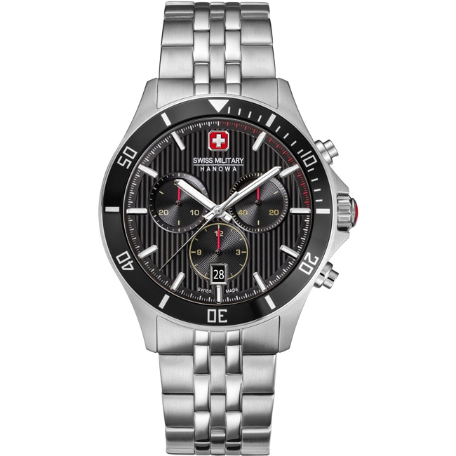Swiss Military Hanowa Flagship Heritage Chrono Silvery / Black - SMWGI0007601