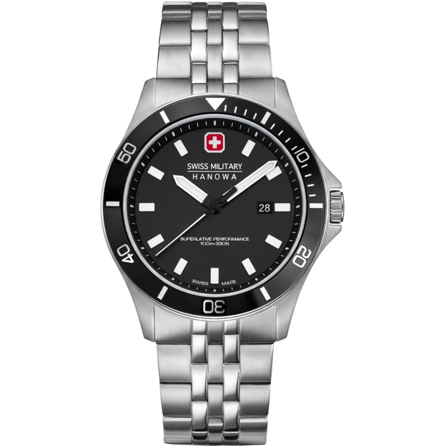 Swiss Military Hanowa Flagship Heritage Argenté / Noir - SMWGH0008501