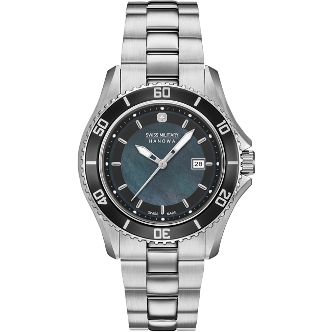 Swiss Military Hanowa Nautila Pearl Lady Argenté / Noir - 06-7296.7.04.007