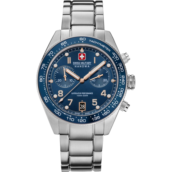 Swiss Military Hanowa Spitfire Chronograph Silvery / Blue - SMWGI0007702