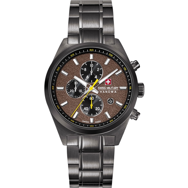 Swiss Military Hanowa Storm Chronograph Gunmetal / Brown - SMWGI0007840