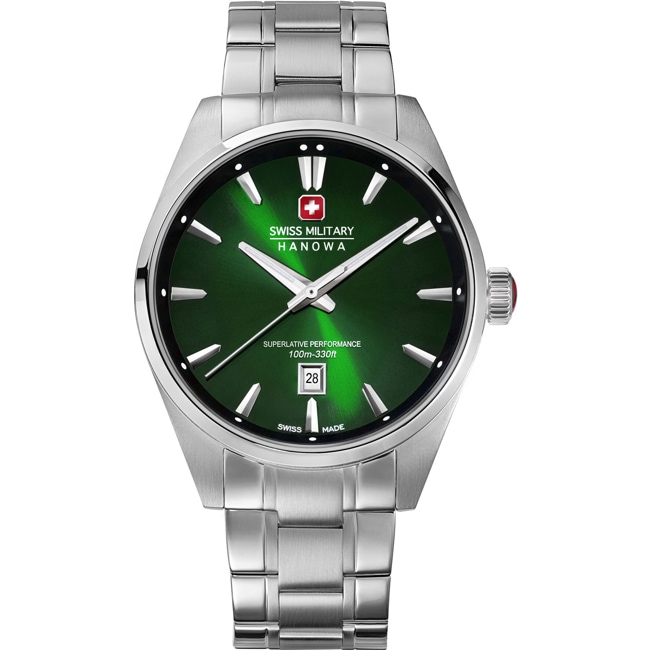 Swiss Military Hanowa Date Thunder Silvery / Green - SMWGH0007903