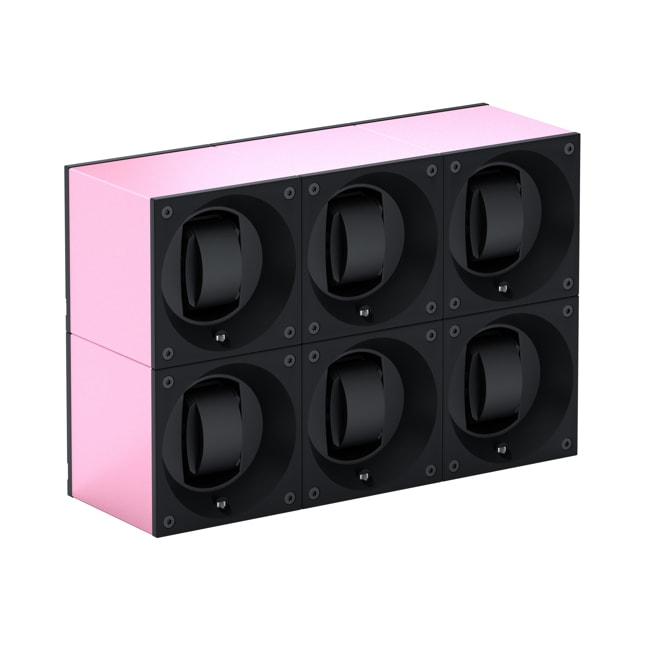 SwissKubik Masterbox Aluminium Rose - 6 montres - SK06.AE009