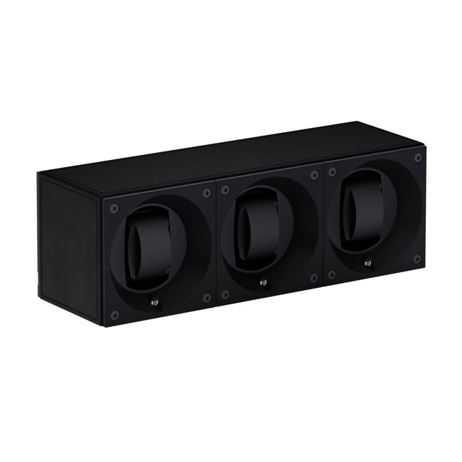 SwissKubik Masterbox Leather Black - 3 watches - SK03.CV003