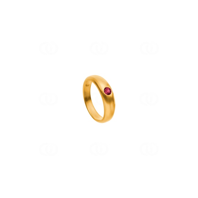 Christening Ring 750/18 K Yellow Gold with Ruby - 1189.02023/0103