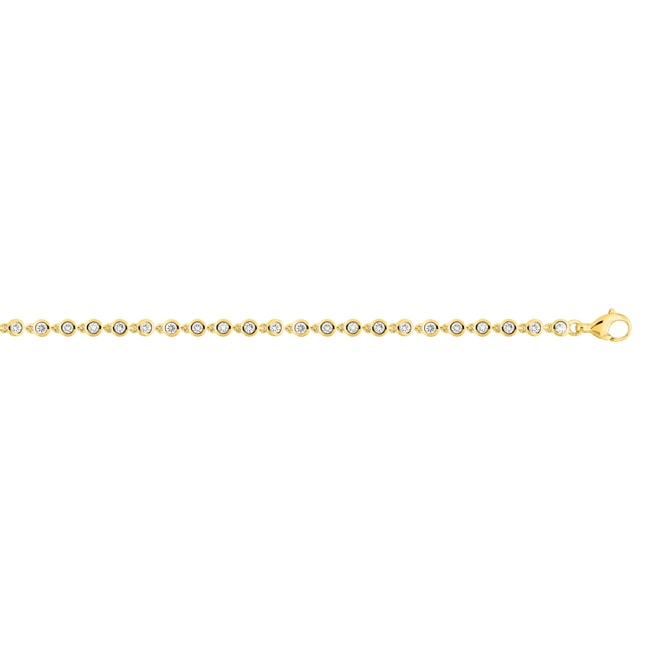 Tennis Bracelet 375/9 K Yellow Gold with Lab Grown Diamonds 1.05 ct - 9KLGD085Y