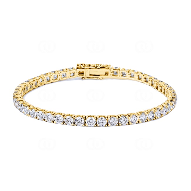 Tennisarmband 750/18 K Gelbgold mit Diamanten 8.0 ct H/si - AR-69167-8-GG