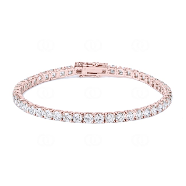 Tennisarmband 750/18 K Roségold mit Diamanten 8.0 ct H/si - AR-69167-8-RG