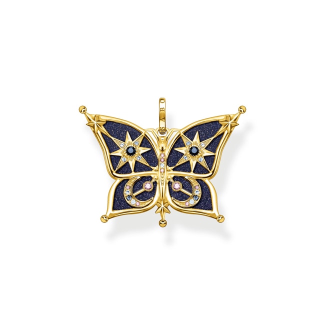 Thomas Sabo Pendentif papillon étoile & lune or - PE929-963-7