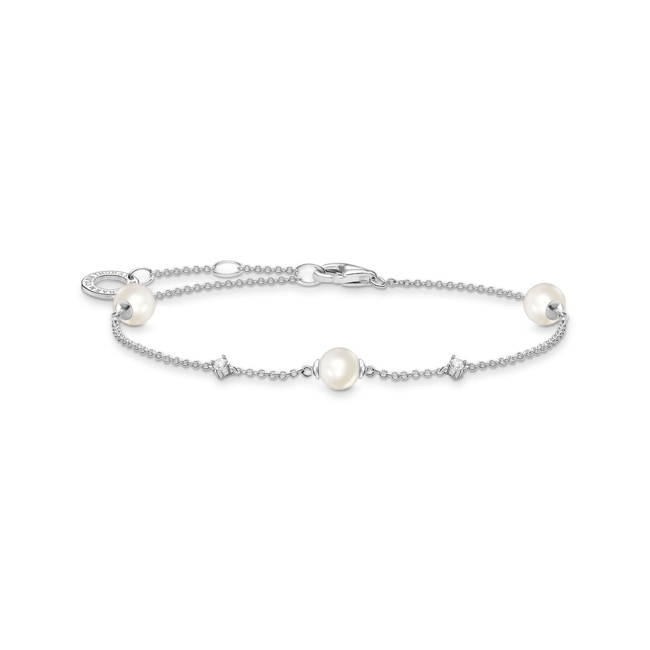 Thomas Sabo bracelet Pearl with white stones silver - A2038-167-14-L19V