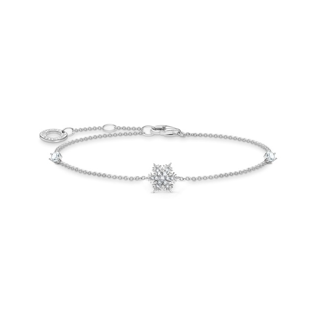 Thomas Sabo bracelet snowflake with white stones silver - A2082-051-14-L19V