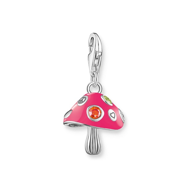 Thomas Sabo As We Are Pendentif champignon coloré en argent - 2211-845-7