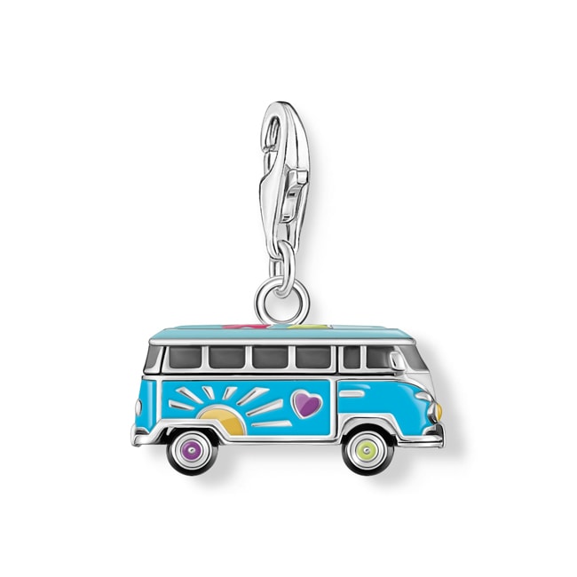 Thomas Sabo As We Are Silver charm pendant Volkswagen blue hippie bus - 2210-664-7
