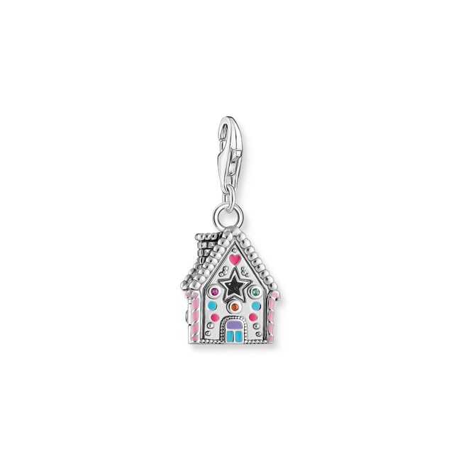 Thomas Sabo As We Enjoy Charm-Anhänger Lebkuchenhaus mit vielen Details Silber - 2058-340-7