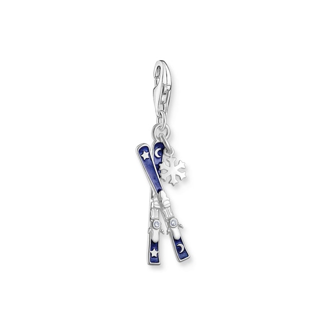 Thomas Sabo As We Enjoy Silver charm crossed ski with cold enamel - 2059-041-32