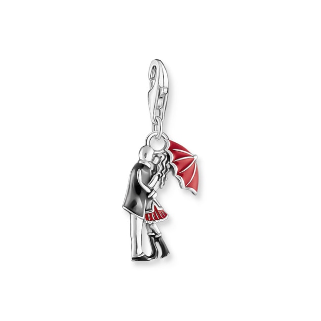 Thomas Sabo As We Kiss silver charm pendant with kissing couple - 2069-664-10