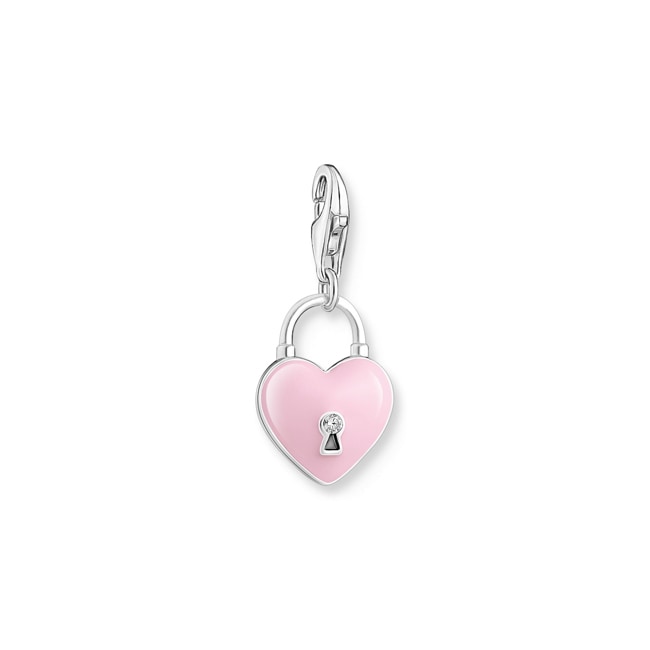 Thomas Sabo As We Kiss silver charm pendant with three-dimensional heart - 2071-691-9