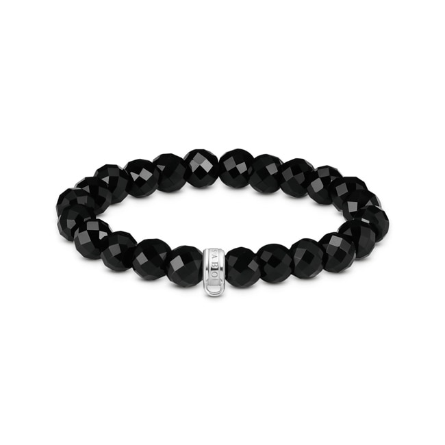 Thomas Sabo As We Love Bracelet charm ovales en obsidienne beads - X0292-023-11