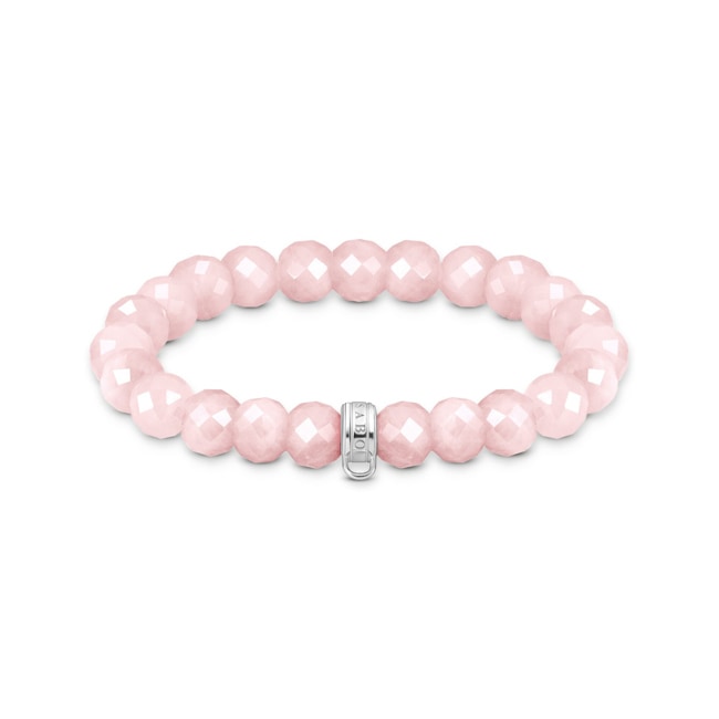 Thomas Sabo As We Love Bracelet charm ovales en quartz rose beads - X0292-034-9