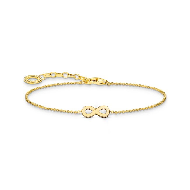 Thomas Sabo Basics Gold-plated bracelet with infinity pendant - A2161-413-39-L19V
