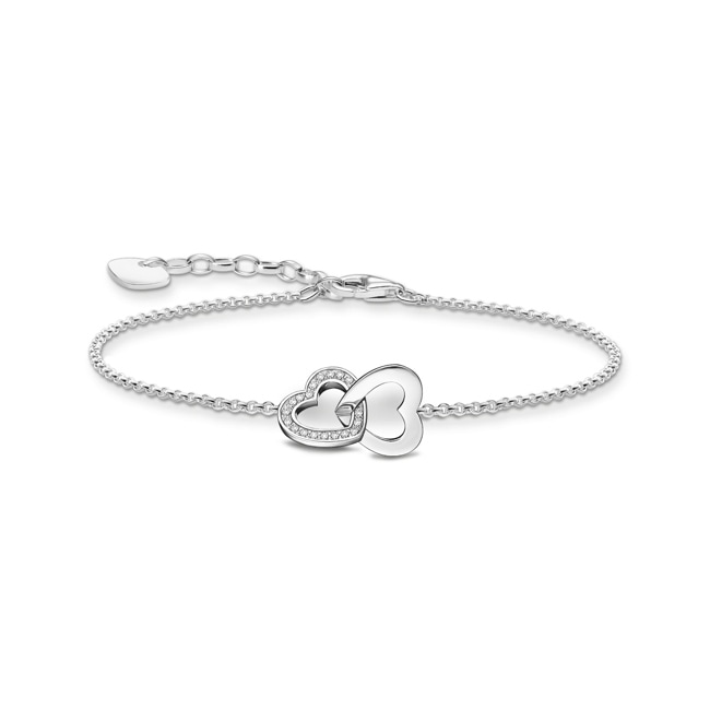 Thomas Sabo Basics Bracelet cœurs entrelacés, argent - A2163-051-14-L19V
