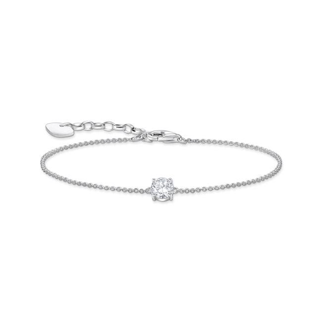 Thomas Sabo Basics Silver bracelet with white zirconia pendant - A2156-051-14-L19V