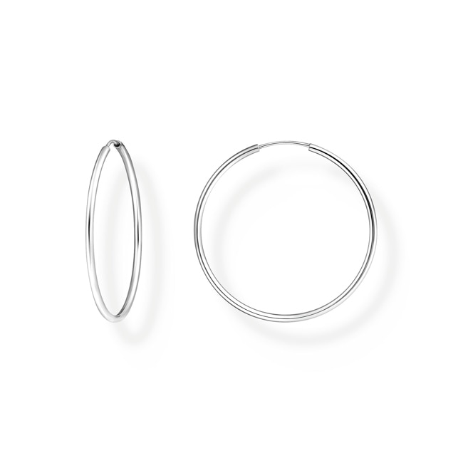 Thomas Sabo Basics Silver medium hoop earrings - CR728-001-21