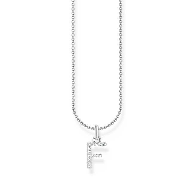 Thomas Sabo Basics Kette mit Buchstaben-Anhänger F Silber - KE2245-051-14-L45V