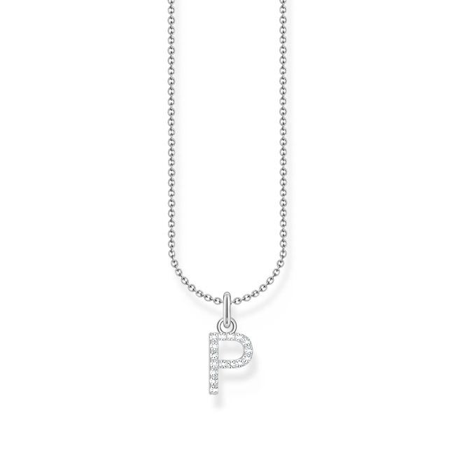 Thomas Sabo Basics Kette mit Buchstaben-Anhänger P Silber - KE2255-051-14-L45V