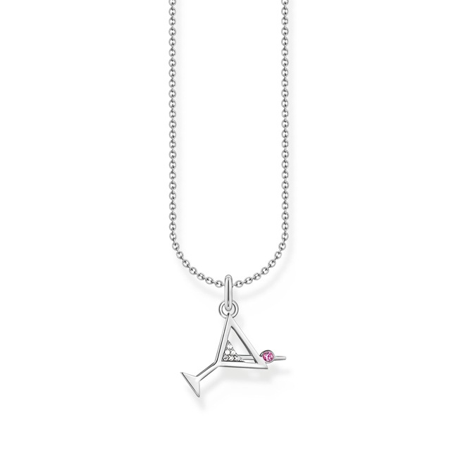 Thomas Sabo Basics Kette mit Cocktail-Anhänger Silber - KE2232-013-27-L45V