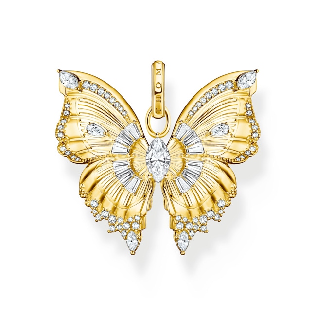 Thomas Sabo Blooming Skies Anhänger Schmetterling Butterfly Paradise mit Steinen vergoldet Thomas Sabo Blooming Skies Anhänger Schmetterling Butterfly Paradise mit Steinen vergoldet - PE984-414-14