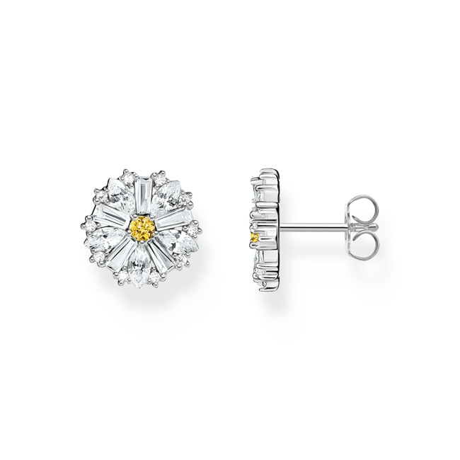 Thomas Sabo Blooming Skies Clous d'oreilles fleur Lovely Daisy grand argent - H2169-051-4