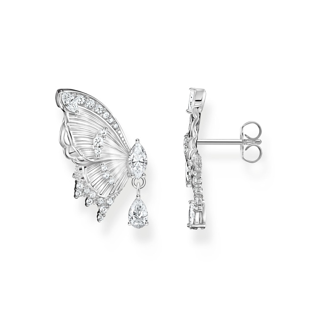 Thomas Sabo Blooming Skies Silver ear studs Butterfly Paradise with stones - H2328-051-14