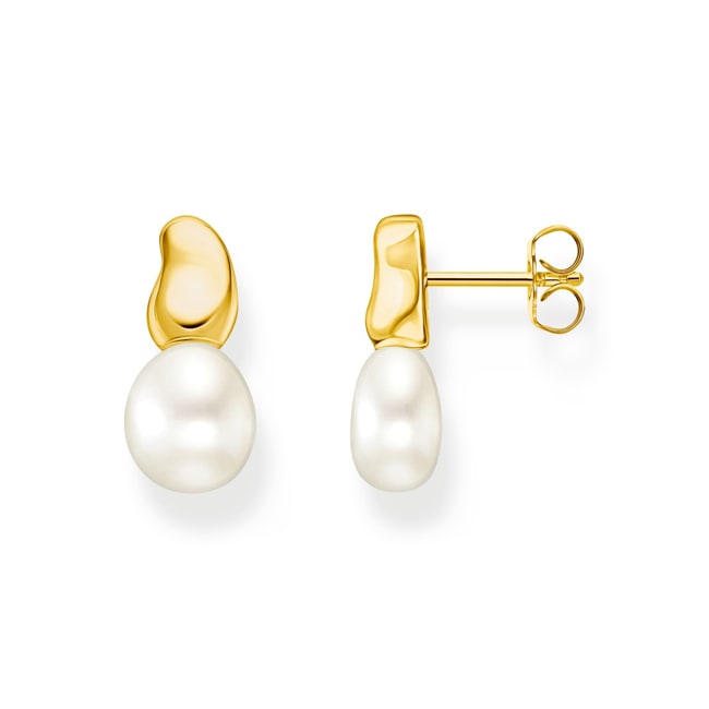 Thomas Sabo Bold Elegance Gold-plated ear studs with freshwater pearls Natural Beauty Thomas Sabo Bold Elegance Gold-plated ear studs with freshwater pearls Natural Beauty - H2320-430-14